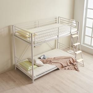 튜브 철재 분리형 S 싱글 이층침대 그린폼매트포함