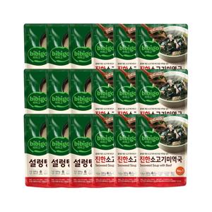 비비고 진한 소고기미역국 500g x9개+설렁탕 500g x9개