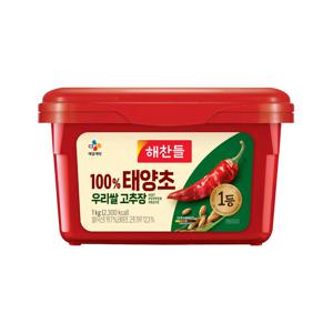 해찬들 100% 우리쌀로 만든 태양초 고추장 1kg x1개