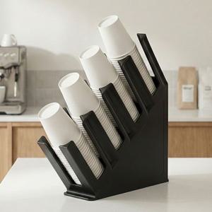 사선형 4구 스냅빈 종이컵 시럽 디스펜서 호텔 카페 CD120