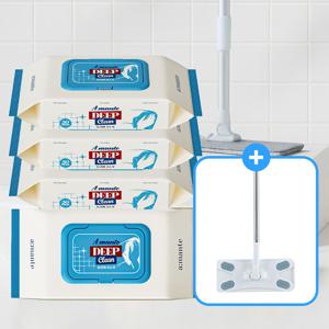 밀대 증정 이벤트ㅣ물걸레청소포 대형 4팩 120매 + 밀대 사은품