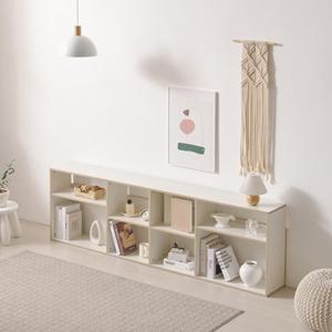 E0 자재 서재  와이드 가로형 낮은 책장 2000 정리함 깔끔한 책꽂이