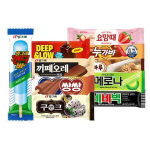 빙그레&해태 아이스크림 바류 10종x5개(총 50개)/메로나/비비빅/쌍쌍바/요맘때 등