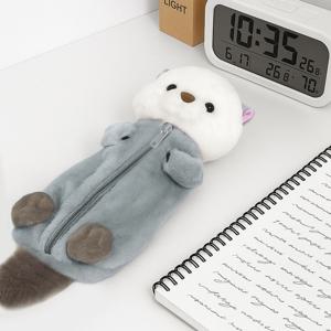 귀여운 동물 수달 인형 해달 필통 다용도 파우치 대용량 새학기 인기
