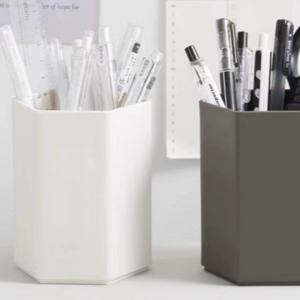 연필 꽂이 볼펜 펜슬 육각 정리통 팬 데스크 책상 정리 3color