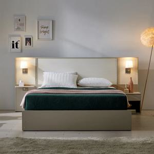 호텔식 나폴리 템바보드 LED조명 평상형 침대 SS/Q/K/LK