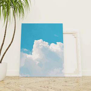 DIY 캔버스형 그림 유화 명화 그리기 세트 _파아란 하늘