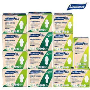 유기농 순면 생리대 패밀리세트 혼합 14팩 노말윙5+롱윙5+나이트윙3+팬티라이너1팩