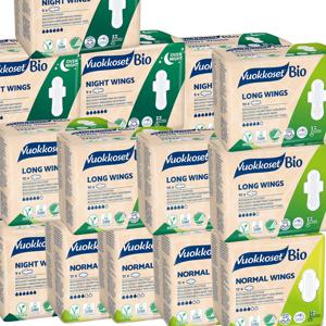 NEW 유기농 순면 생리대 패밀리세트 혼합 14팩노말윙4+롱윙5+나이트윙5팩