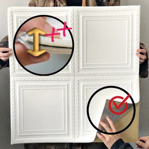 7mm 웨인스코팅 셀프도배 곰팡이벽지 단열벽지 폼블럭 시트지 포인트 70x70cm 세트