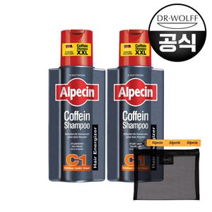 카페인 샴푸 c1 375ml 2개 (+메쉬파우치 증정)