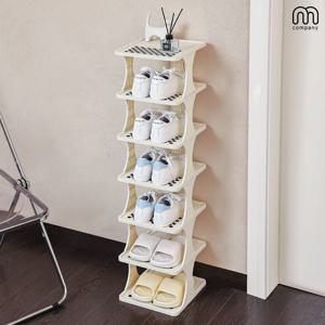 템플 현관 신발장 틈새 슬림 선반 정리대 신발 수납장 7단 미니 원룸 키큰 수납 신발정리대