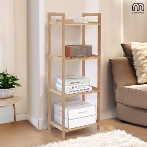 크로 4단 우드 인테리어 책꽂이 책 수납장 미니 낮은 책장 선반 틈새 북선반 원목 전면