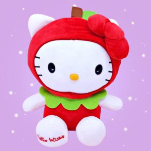 산리오 헬로키티 과일 코스튬 사과 인형 큰 대형 애착 수면 인테리어 소품 굿즈 25cm