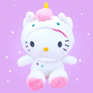 산리오 헬로키티 유니콘 인형 큰 대형 애착 수면 소품 굿즈 동물 코스튬 인형 25cm