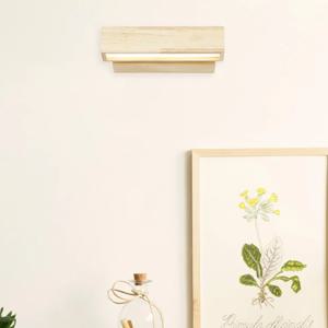 동성 LED 실내 벽조명 가정용 인테리어 필리아 사각 벽등 우드