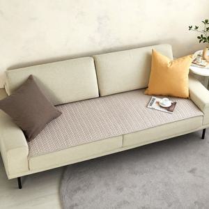 도톰해진 순면 퀼트 일반형 소파패드 4인 그레이베이지 60x240