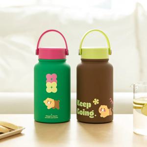 카카오프렌즈 춘식이 투톤 핸들 텀블러 670ml 손잡이 스텐 보온 보냉 무광