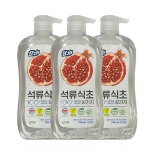 참그린 석류식초 설거지 주방세제 용기 750ml x 3개