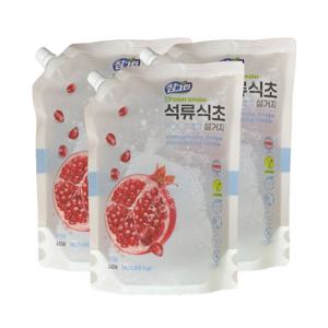 참그린 석류식초 설거지 주방세제 리필 1L x 3개