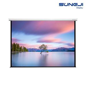 전동 대형 빔프로젝터스크린 방염원단 가정용 노출형 자동 국내제작 빔스크린
