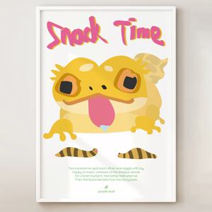 도마뱀 그림 애완동물 포스터 인테리어 파충류 일러스트 방꾸미기