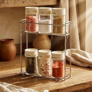 더블리드 양념통 조미료통 양념병 200ml 6P 세트(입식 거치대포함)