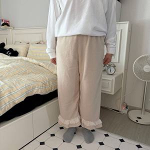 88 빅사이즈 가능 국산 쁘띠 밍크 후리스 수면 잠옷 바지 3color