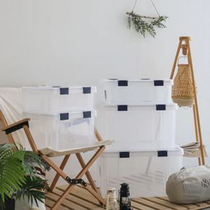 1+1 투명 리빙박스 4size (버클잠금)