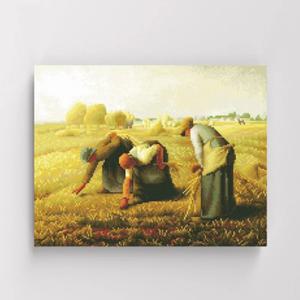 보석십자수 명화 풍경 밀레 이삭줍는 여인들 40x50