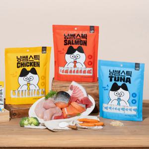 냥쌤스틱 대용량 가성비 고양이 츄르 스틱 3종 택 1(연어/닭가슴살/참치)