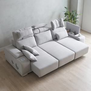 루엔 모션소파  전동 리클라이너 4인용  패브릭 쇼파 고급형(스피커형)