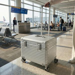 풀 알루미늄 위로 여는 승무원 캐리어