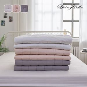 국산 부드러운 모달 100% 고정밴딩 나비 자수 침대 누빔 패드 SS/K 3컬러 이부자리