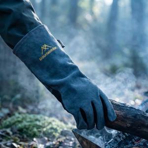 캠핑 바베큐 소가죽 롱장갑 BBQ 아웃도어 화로대 불멍