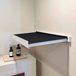 접이식 화장실 선반 공중부양 접었다폈다 욕실옷 보관 욕조 수건 무타공 욕실 선반 중형