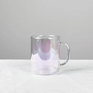 오로라 홈카페 내열 머그컵 300ml 홀로그램 유리잔