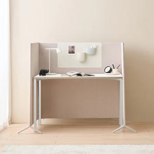 로넌 화이트 1200 철제 집중형 책상 (ㄷ자 멀티파티션 SET)