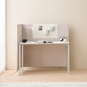 로넌 화이트 1200 철제 집중형 책상 (ㄱ자 멀티파티션 SET)