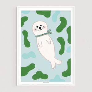 물범 동물 일러스트 포스터 그림액자 (033)