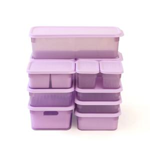 데비박스 라벤더퍼플 신선보관 밀폐용기 냉장고정리 반찬통 풀세트 14p