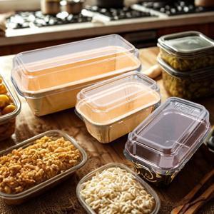 직사각 종이 파운드틀 플럼피몰드 종이몰드 50개 (뚜껑포함)