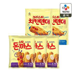 CJ 스틱 돈까스 200g x3개+크리스피 치킨텐더 300g x2개