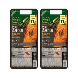 비비고 연어 스테이크 60g x2개