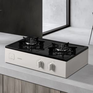 자동화력조절 원터치점화 2구 스탠드 LNG 가스레인지 (색상 택1)