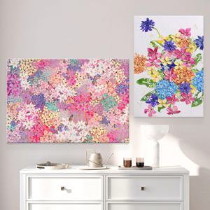복 들어오는 행복한 입체 꽃 플라워 힐링테라피 그림  캔버스 인테리어 액자 15종