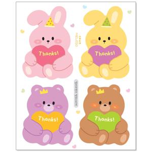 젤리프렌즈 땡큐 구디백 데코 스티커 다꾸스티커 선물 포장 답례품 꾸미기