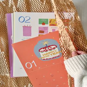 2026 케이크 디데이 달력 생일 편지 카드 심플 방꾸미기 달력 벽달력 선물 데코 벽걸이