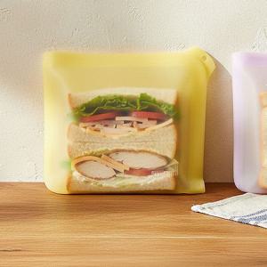 실리콘 지퍼백 샌드위치 파우치 제로웨이스트 이중잠금