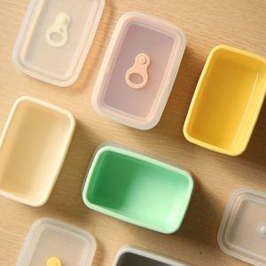 1+1 투명캡 실리콘 보관용기 냉동밥 전자렌지 스팀홀 용기
